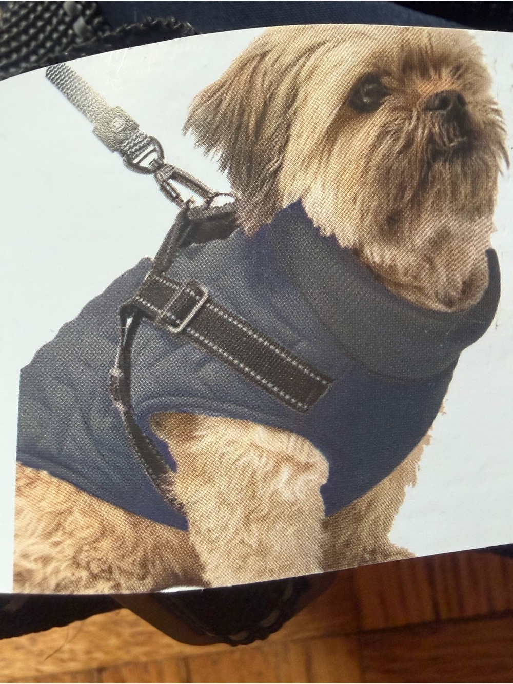 SILVER PAW DOG Built in Harness Jacket Dog Puffer Vest – Navy Blue Size S/M